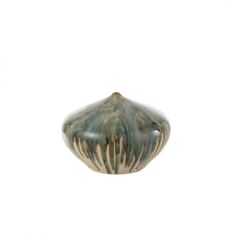 VASE LOW PAINT NATUR GREEN VASE LOW PAINT NATUR GREEN